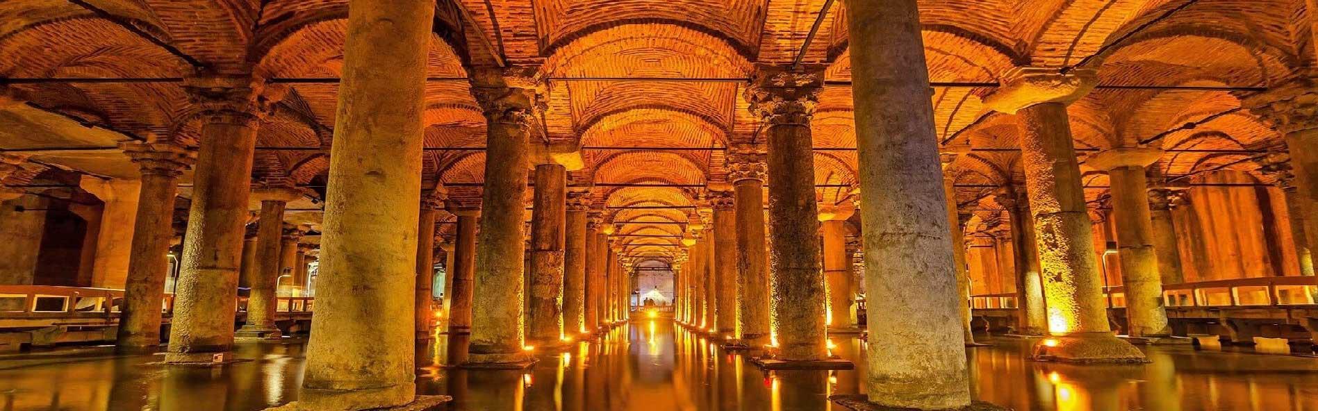 آب انبار باسیلیکا استانبول Basilica cistern Istanbul